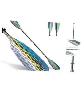 Graphic Fiberglass Kayak Paddle- Ideal for Touring, Fishing and Blue Scales
