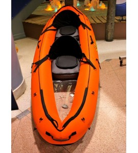 Inflatable 0.9mm PVC Clear Bottom White Water River Raft Kayak Canoe W/ Pump NEW