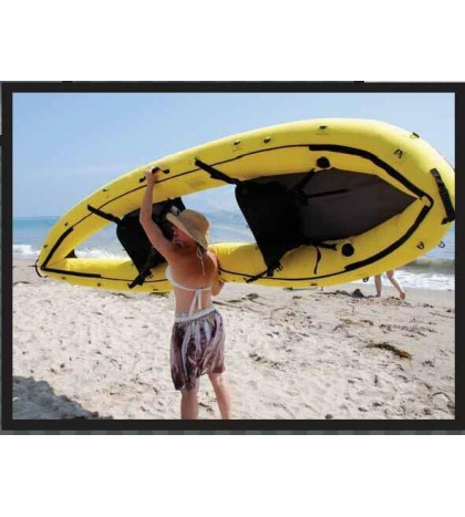 Inflatable 0.9mm PVC Clear Bottom White Water River Raft Kayak Canoe W/ Pump NEW