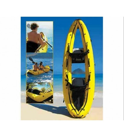 Inflatable 0.9mm PVC Clear Bottom White Water River Raft Kayak Canoe W/ Pump NEW