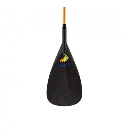 ZJ SPORT Hybrid Carbon Outrigger Canoe OC Paddle With Wooden Bent Shaft