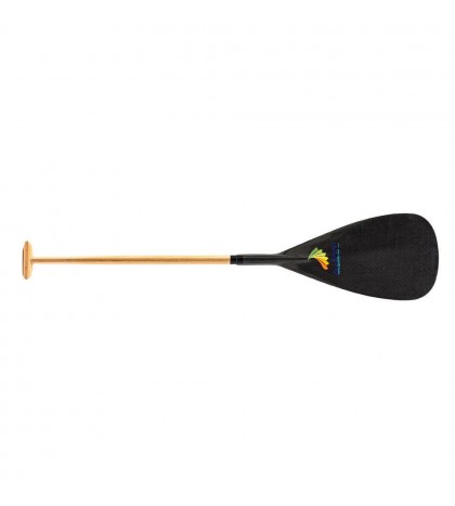 ZJ SPORT Hybrid Carbon Outrigger Canoe OC Paddle With Wooden Bent Shaft