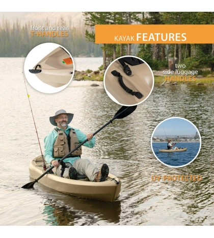 Lifetime Tamarack Angler 10 ft Fishing Kayak (Paddle Included), 90508 Beige