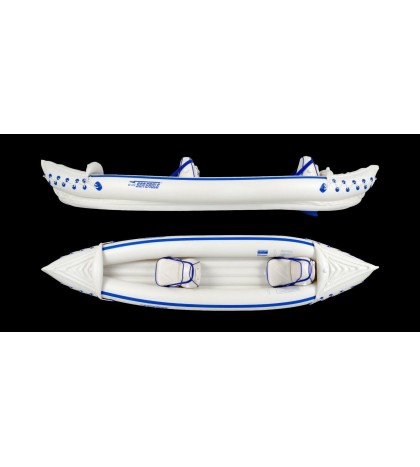 Sea Eagle 370 Deluxe 3 Person Inflatable Kayak Canoe w/ Paddles Not Origin Box