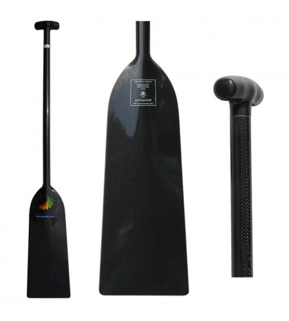 ZJ 1-Piece Lightweight IDBF Approved Carbon Dragon Boat Paddle 3 Grips 340g