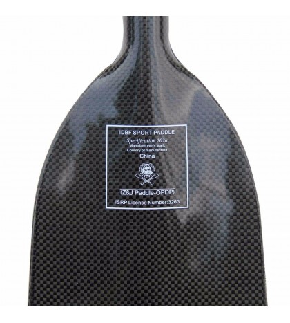 ZJ 1-Piece Lightweight IDBF Approved Carbon Dragon Boat Paddle 3 Grips 340g