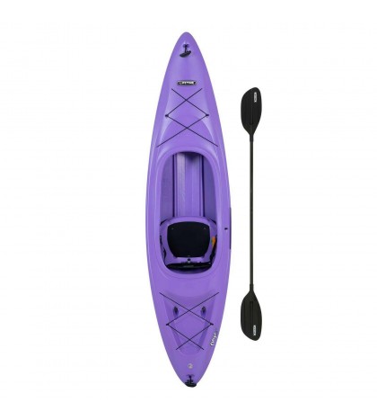 10FT Kayak Sit On Canoeing W/ Paddle Water Sports Lakes Rivers Sporting (Purple)