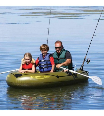 Airhead Angler Bay Inflatable Boat. Sizes for 3, 4, and 6 Person