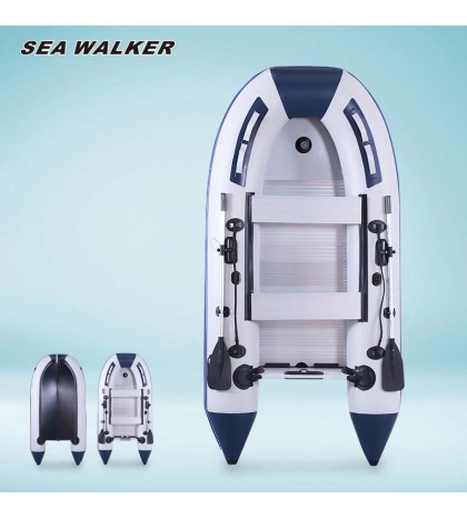 Seawalker Inflatable Fishing Boat,With Aluminum Floor 0.9mm PVC,4 colors, 5sizes