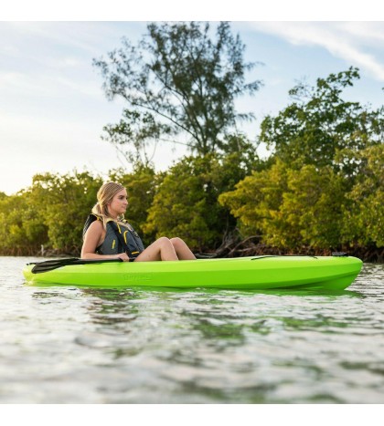 Kayak 8ft Boat with Paddle Green Lightweight adjustable seat Max 45 Day delivery