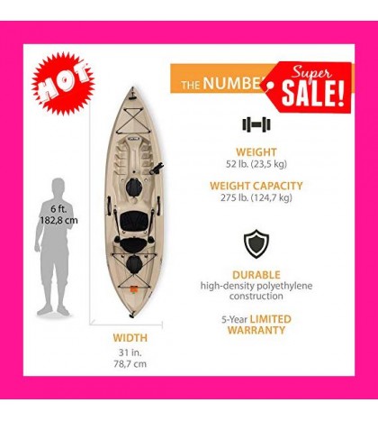 Lifetime Tamarack Angler 100 Fishing Kayak (Paddle Included)