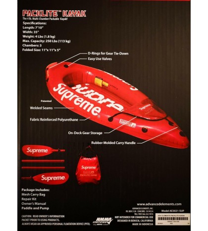 Supreme ® Advance Elements ® Packlite Kayak BRAND NEW in unopened box SS18