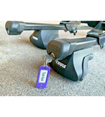 Thule Evo Grabber Cross Bar Rails w/Locks+Keys & Kayak Hydro Glide 875XT Pickup