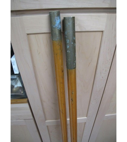 Vintage Kayak Paddle FOLBOT 2 Piece Wood Brass Ends -USA 55