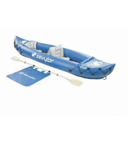 Travel Kayak Inflatable, 2 Person w/Removable Seat, Paddle, Carry Bag