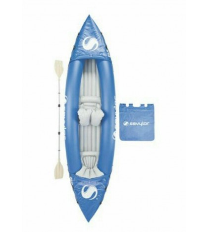 Travel Kayak Inflatable, 2 Person w/Removable Seat, Paddle, Carry Bag