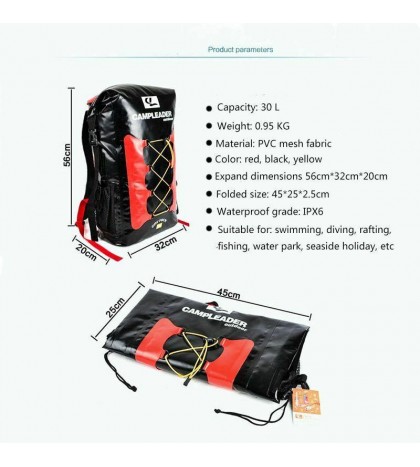 Waterproof Large Capacity Backpack Rafting Snorkeling Swimming Bag