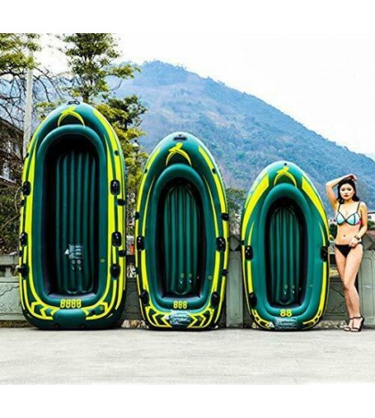 Yocalo Inflatable Boat Series,raft Inflatable Kayak, Fishing Boat Green_3-4