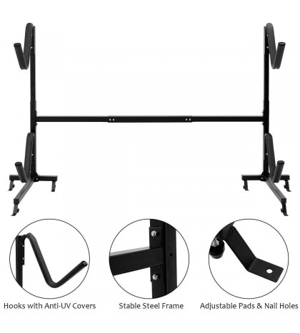 Kayak Storage Rack Freestanding Outdoor Garage Canoe Organizer Adjustable Height