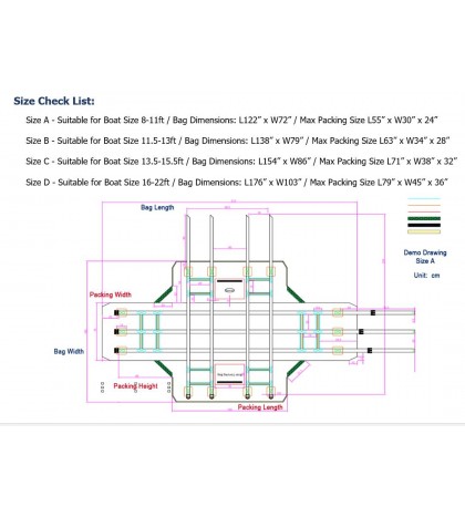 Seamax Sunlitec Foldable Inflatable Boat Storage and Carrying Bag Reflective