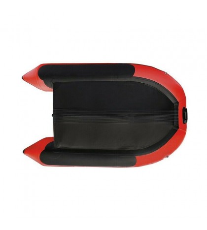 ALEKO Inflatable 8 Ft 4 Inch Red Color Pontoon Boat With Aluminum Floor