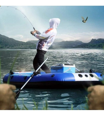 Inflatable Boat 8.9FT Raft Inflatable Kayak Fishing Boat 2/ 3/ 4 Person