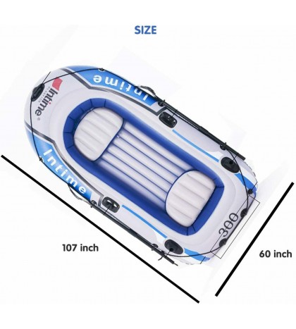 Inflatable Boat 8.9FT Raft Inflatable Kayak Fishing Boat 2/ 3/ 4 Person