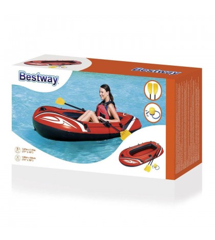 Bestway 77x45 Inches HydroForce Inflatable Raft Set with Oars and Pump (3 Pack)