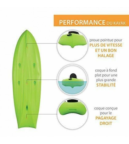 Lifetime Kokanee Sit-On-Top Kayak, Lime, 10'6