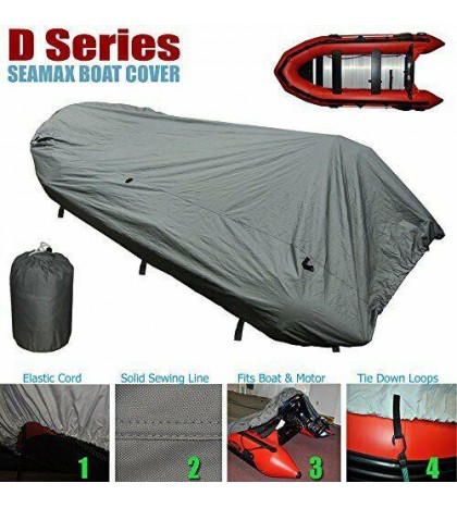 Inflatable Boat Cover, D Series for Beam Range 5.8' to 6.4' (FEET), 5 Sizes fit