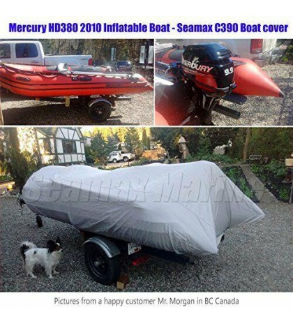 Inflatable Boat Cover, D Series for Beam Range 5.8' to 6.4' (FEET), 5 Sizes fit