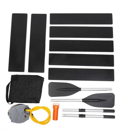 10Ft Inflatable Kayak Fishing Tender Inflatable Pontoon Boat Canoe Set 330 Lbs