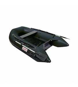 ALEKO Inflatable Fishing Boat 3 prs Pre-Installed Slide Slat Floor 8.4 ft Black