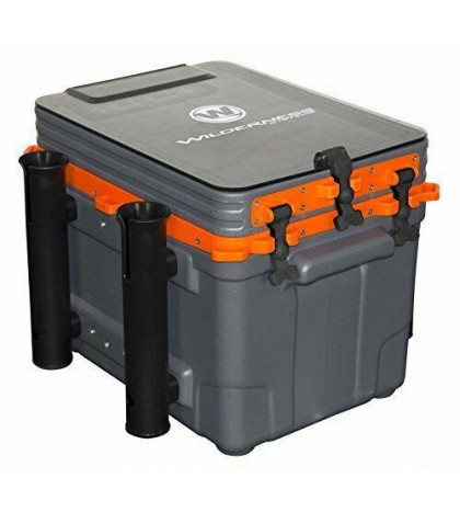 Kayak Crate 4 Rod Holders Tackle Storage Large Main Compartment Fits Most New