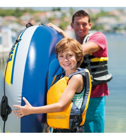 Intex Inflatable Explorer Pro 200 Two-Person Boat with Oars and Pump, 77