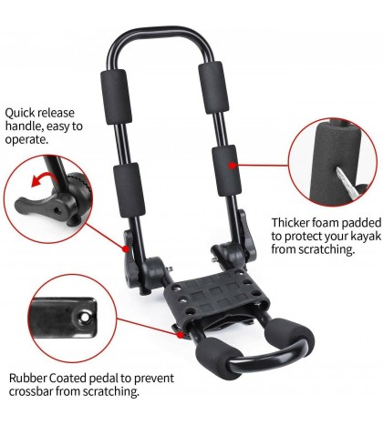 Leader Folding Kayak Rack 4 PCS Car Roof Rack SUP On Roof Top Mount Crossbar