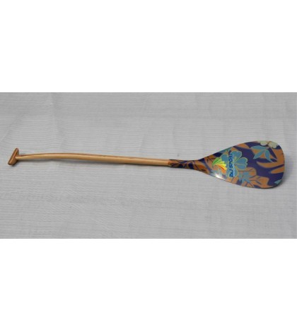 ZJ SPORT New Outrigger Canoe Paddle With Graphic Blade And Wood Bent Shaft