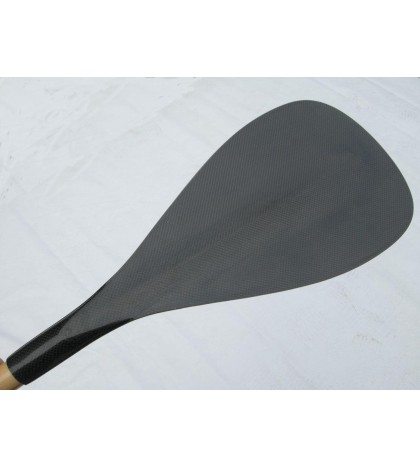 ZJ SPORT New Outrigger Canoe Paddle With Graphic Blade And Wood Bent Shaft