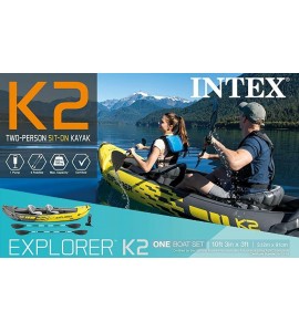 Inflatable 2 Person Kayak and Aluminum Oars..New In Box