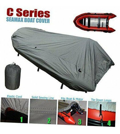 Inflatable Boat Cover, C Series for Beam Range 5.3' to 5.7' (FEET), 5 Sizes fit