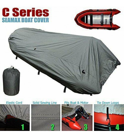 Inflatable Boat Cover, C Series for Beam Range 5.3' to 5.7' (FEET), 5 Sizes fit