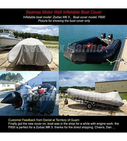 Inflatable Boat Cover, C Series for Beam Range 5.3' to 5.7' (FEET), 5 Sizes fit