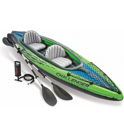 Intex Challenger K2 Kayak Inflatable 2 People, 138 3/16x29 7/8x15in - Green (