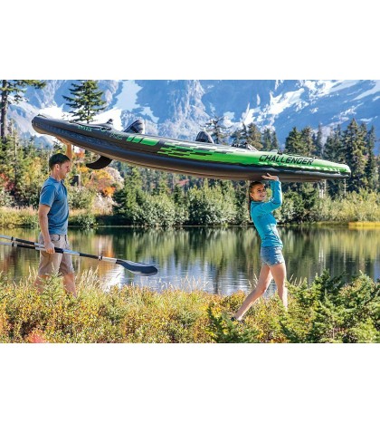 Intex Challenger K2 Kayak Inflatable 2 People, 138 3/16x29 7/8x15in - Green (