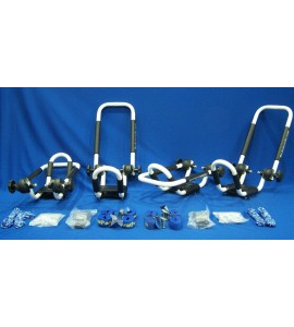 2 Sets White White Roof Mounted Folding Kayak J-Style Racks PK-KR FOLD WHITE2 2 Sets White White Roof Mounted Folding Kayak J-Style Racks PK-KR FOLD WHITE2