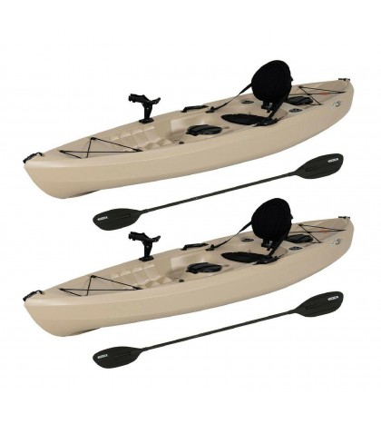 Lifetime 10' Tamarack Angler Kayak, Sit On Top Fishing - (2 Pack)