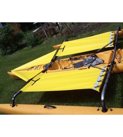 yellow Hobie  Adventure Tandem    Trampoline & splash  shield 2014 and older