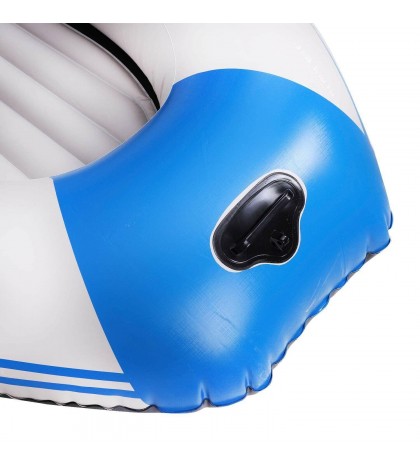 Inflatable Boat 2-3 Person with Aluminum Oars Cushion,Rope and Pump+2 Life Vest