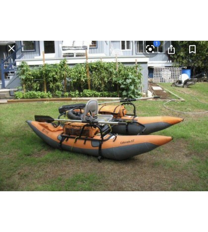 Colorado XT Inflatable Pontoon Boat + Transport Wheel & Motor Mount NEW