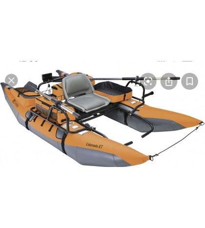 Colorado XT Inflatable Pontoon Boat + Transport Wheel & Motor Mount NEW